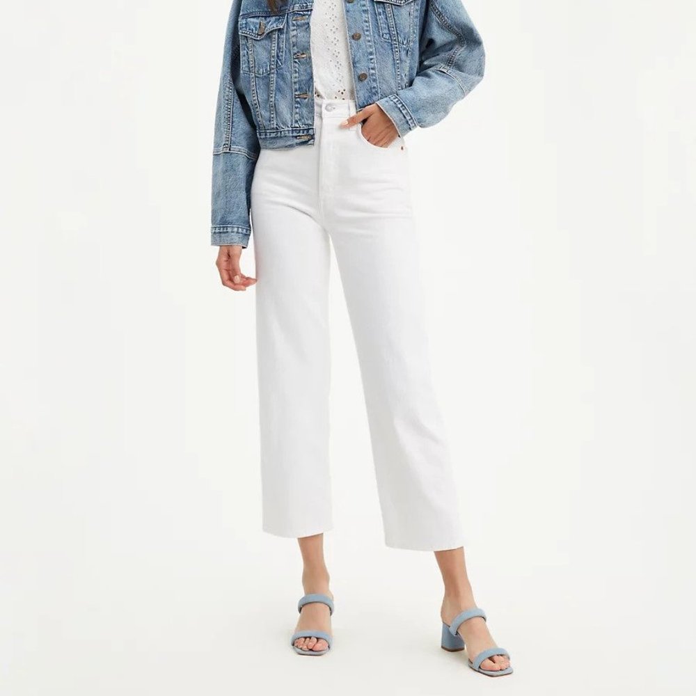 Ribcage Straight Ankle Women's Jeans In The Clouds 28